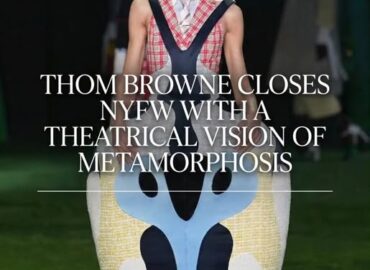 Thom Browne closes New York Fashion Week with a theatrical vision of metamorphosis.