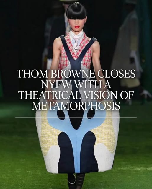 Thom Browne closes New York Fashion Week with a theatrical vision of metamorphosis.