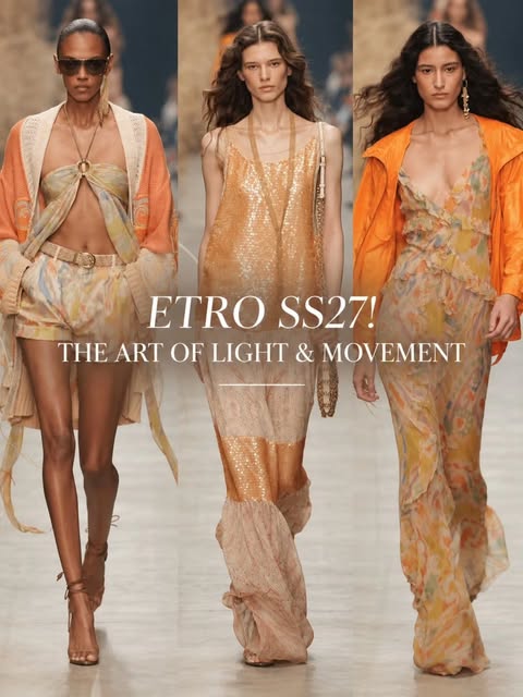 ETRO SS27, THE ART OF LIGHT & MOVEMENT .